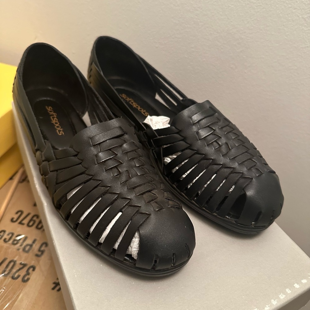 Soft spots Black Woven Loafers